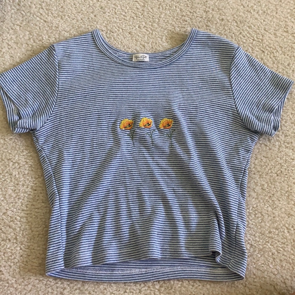 stripped flower shirts